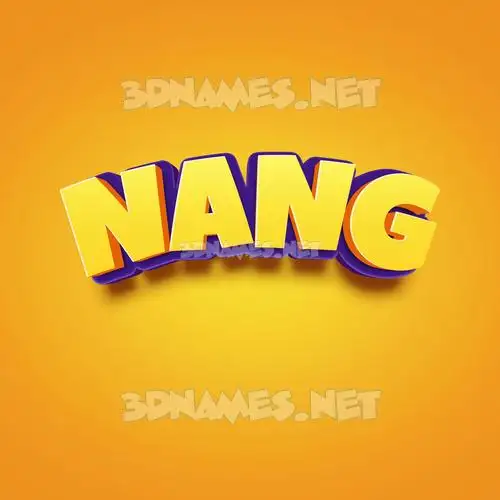 nang in Orange Toon style - 3D name wallpaper nang in Orange Toon style - 3D name wallpaper