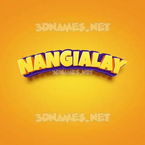 nangialay in Orange Toon style - 3D name wallpaper nangialay in Orange Toon style - 3D name wallpaper