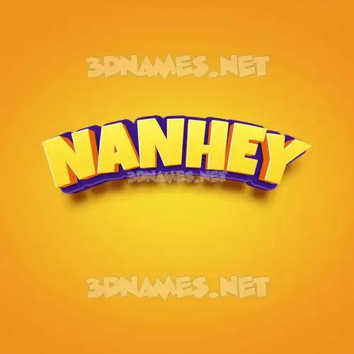 nanhey in Orange Toon style - 3D name wallpaper nanhey in Orange Toon style - 3D name wallpaper