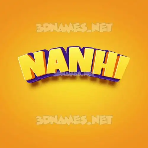 nanhi in Orange Toon style - 3D name wallpaper nanhi in Orange Toon style - 3D name wallpaper
