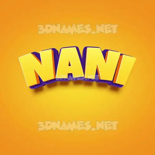 nani in Orange Toon style - 3D name wallpaper nani in Orange Toon style - 3D name wallpaper