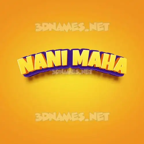 nani maha in Orange Toon style - 3D name wallpaper nani maha in Orange Toon style - 3D name wallpaper