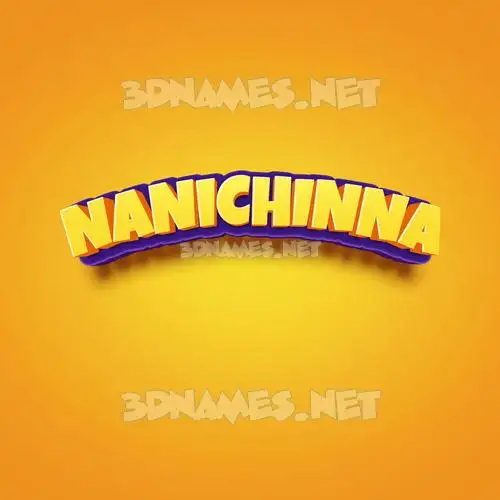 nanichinna in Orange Toon style - 3D name wallpaper nanichinna in Orange Toon style - 3D name wallpaper