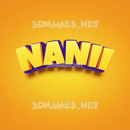 nanii in Orange Toon style - 3D name wallpaper nanii in Orange Toon style - 3D name wallpaper