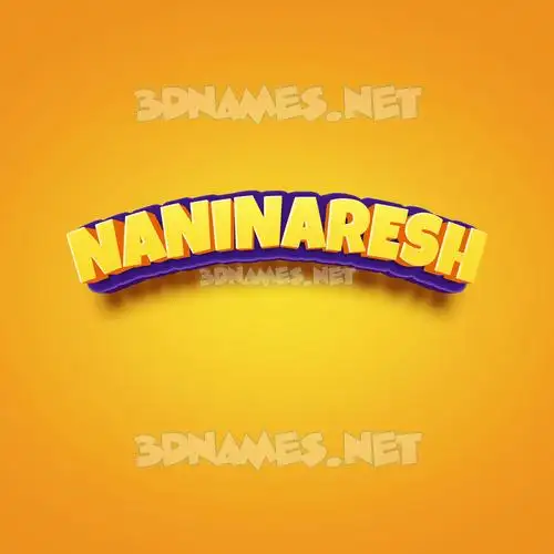 naninaresh in Orange Toon style - 3D name wallpaper naninaresh in Orange Toon style - 3D name wallpaper