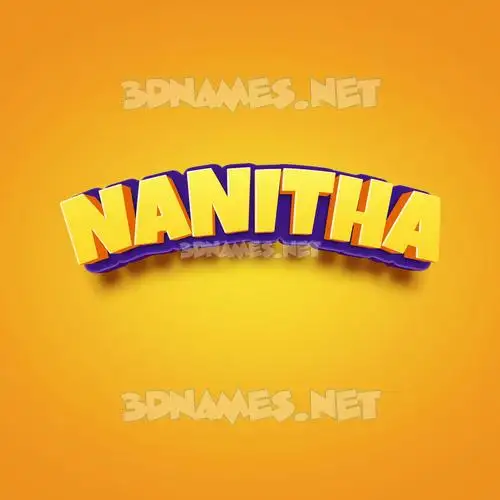 nanitha in Orange Toon style - 3D name wallpaper nanitha in Orange Toon style - 3D name wallpaper