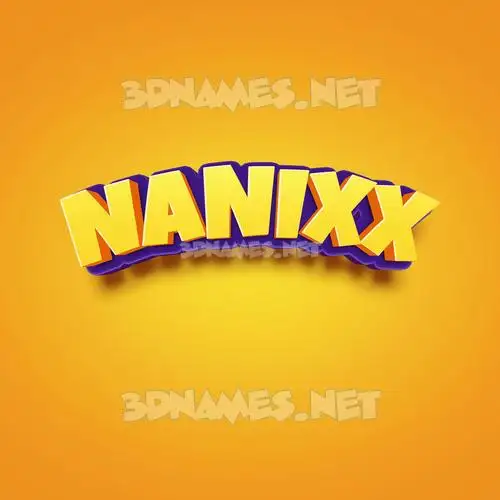 nanixx in Orange Toon style - 3D name wallpaper nanixx in Orange Toon style - 3D name wallpaper