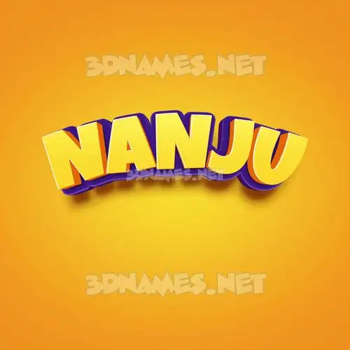 nanju in Orange Toon style - 3D name wallpaper nanju in Orange Toon style - 3D name wallpaper