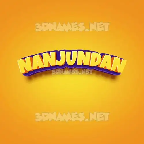 nanjundan in Orange Toon style - 3D name wallpaper nanjundan in Orange Toon style - 3D name wallpaper