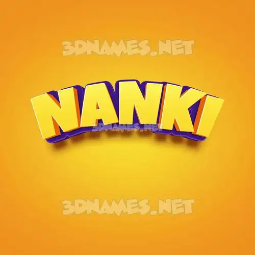 nanki in Orange Toon style - 3D name wallpaper nanki in Orange Toon style - 3D name wallpaper