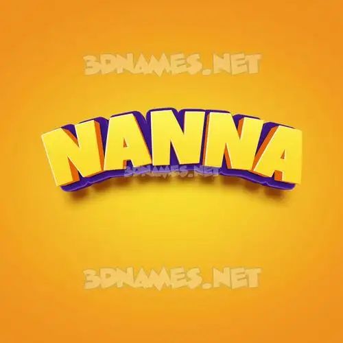 nanna in Orange Toon style - 3D name wallpaper