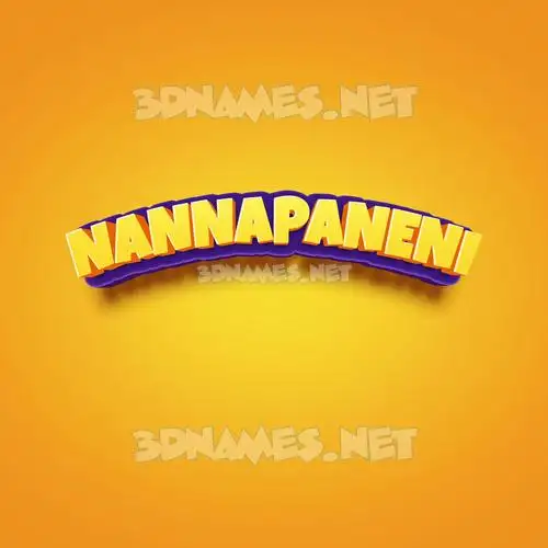 nannapaneni in Orange Toon style - 3D name wallpaper nannapaneni in Orange Toon style - 3D name wallpaper
