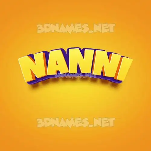 nanni in Orange Toon style - 3D name wallpaper nanni in Orange Toon style - 3D name wallpaper