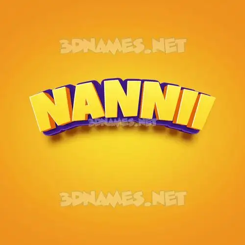 nannii in Orange Toon style - 3D name wallpaper nannii in Orange Toon style - 3D name wallpaper