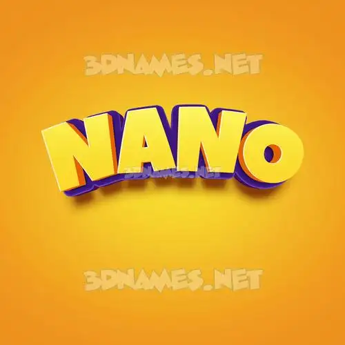 nano in Orange Toon style - 3D name wallpaper nano in Orange Toon style - 3D name wallpaper