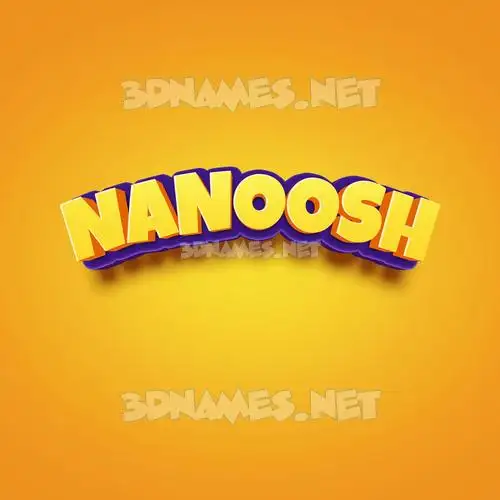 nanoosh in Orange Toon style - 3D name wallpaper nanoosh in Orange Toon style - 3D name wallpaper