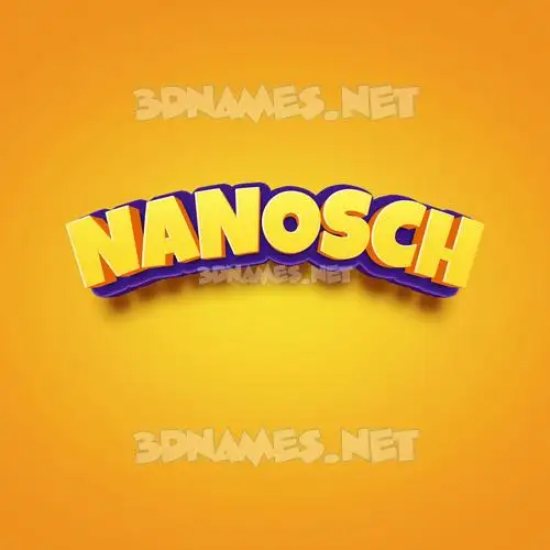 nanosch in Orange Toon style - 3D name wallpaper nanosch in Orange Toon style - 3D name wallpaper
