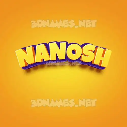 nanosh in Orange Toon style - 3D name wallpaper nanosh in Orange Toon style - 3D name wallpaper