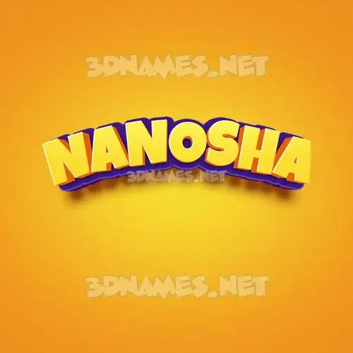 nanosha in Orange Toon style - 3D name wallpaper nanosha in Orange Toon style - 3D name wallpaper