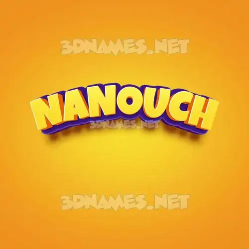 nanouch in Orange Toon style - 3D name wallpaper nanouch in Orange Toon style - 3D name wallpaper