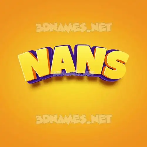 nans in Orange Toon style - 3D name wallpaper nans in Orange Toon style - 3D name wallpaper