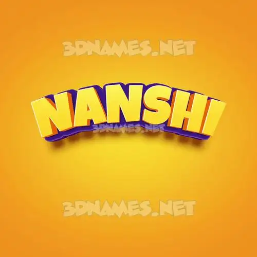 nanshi in Orange Toon style - 3D name wallpaper nanshi in Orange Toon style - 3D name wallpaper