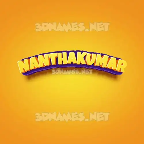 nanthakumar in Orange Toon style - 3D name wallpaper