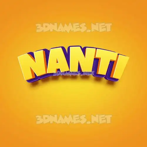nanti in Orange Toon style - 3D name wallpaper nanti in Orange Toon style - 3D name wallpaper