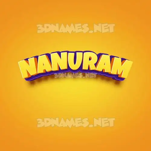 nanuram in Orange Toon style - 3D name wallpaper