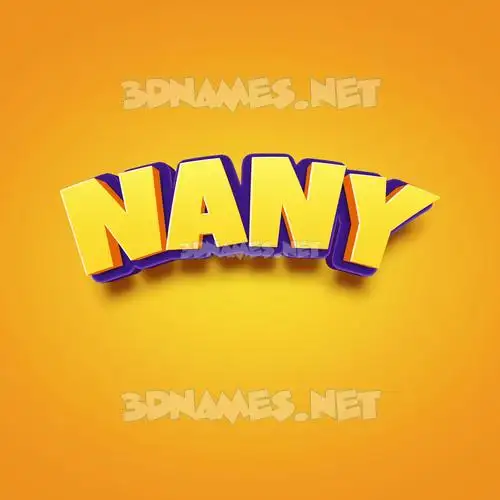 nany in Orange Toon style - 3D name wallpaper nany in Orange Toon style - 3D name wallpaper