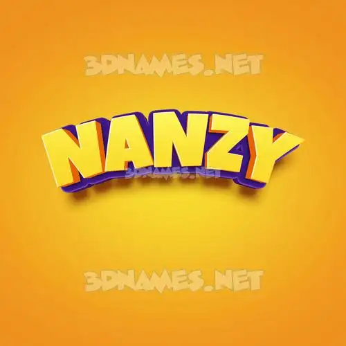 nanzy in Orange Toon style - 3D name wallpaper nanzy in Orange Toon style - 3D name wallpaper