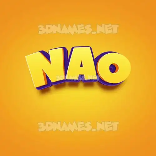 nao in Orange Toon style - 3D name wallpaper nao in Orange Toon style - 3D name wallpaper