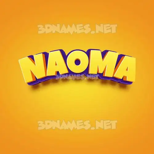 naoma in Orange Toon style - 3D name wallpaper