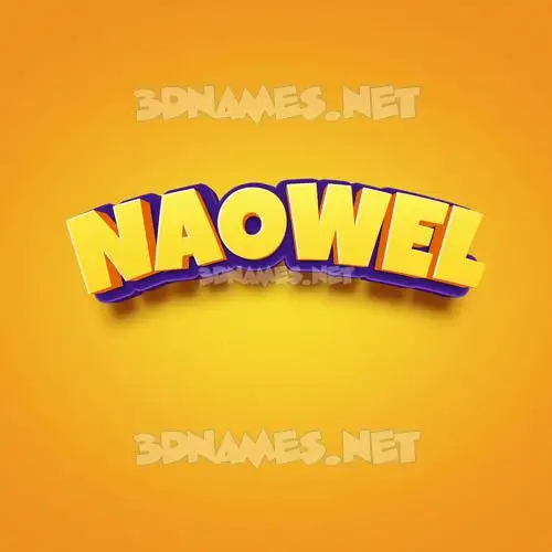 naowel in Orange Toon style - 3D name wallpaper naowel in Orange Toon style - 3D name wallpaper