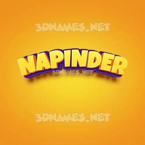 napinder in Orange Toon style - 3D name wallpaper napinder in Orange Toon style - 3D name wallpaper