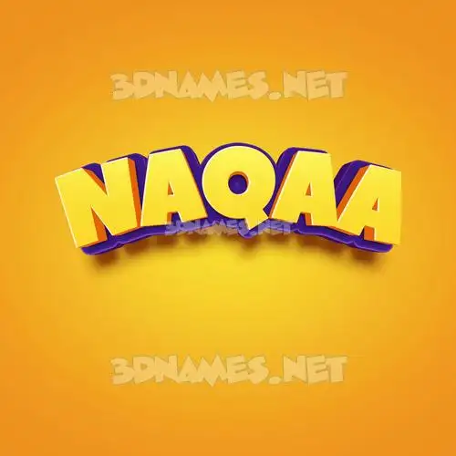 naqaa in Orange Toon style - 3D name wallpaper naqaa in Orange Toon style - 3D name wallpaper