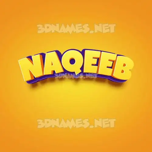 naqeeb in Orange Toon style - 3D name wallpaper naqeeb in Orange Toon style - 3D name wallpaper