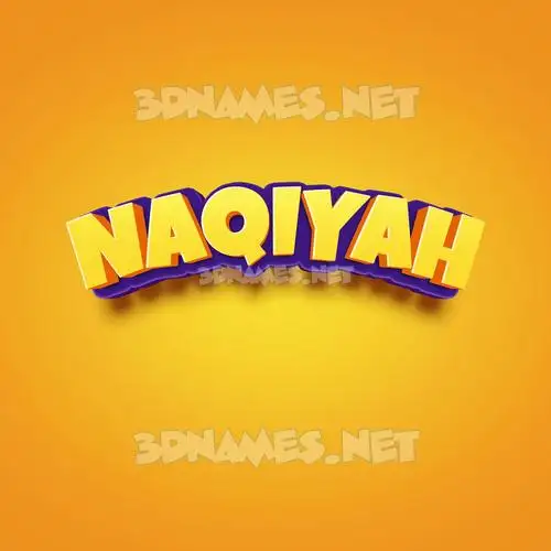 naqiyah in Orange Toon style - 3D name wallpaper naqiyah in Orange Toon style - 3D name wallpaper