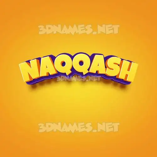naqqash in Orange Toon style - 3D name wallpaper naqqash in Orange Toon style - 3D name wallpaper