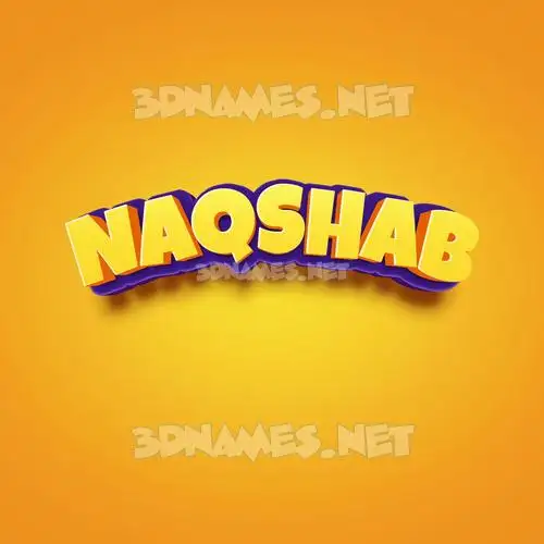 naqshab in Orange Toon style - 3D name wallpaper naqshab in Orange Toon style - 3D name wallpaper