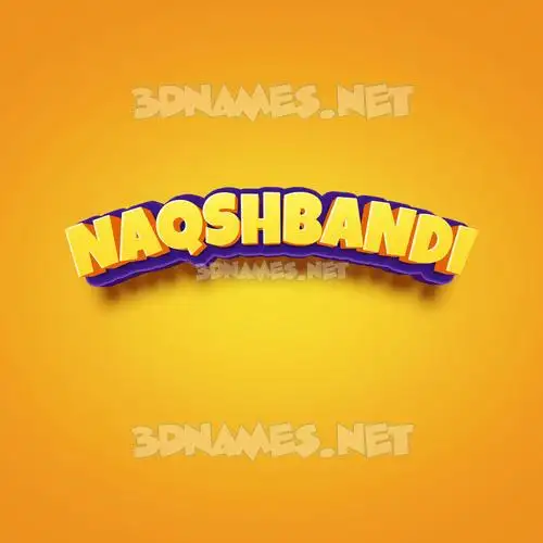 naqshbandi in Orange Toon style - 3D name wallpaper naqshbandi in Orange Toon style - 3D name wallpaper