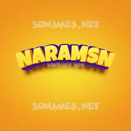 naramsn in Orange Toon style - 3D name wallpaper naramsn in Orange Toon style - 3D name wallpaper