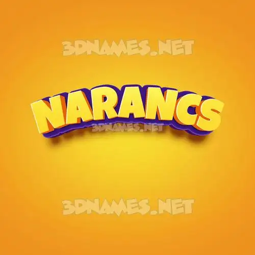 narancs in Orange Toon style - 3D name wallpaper