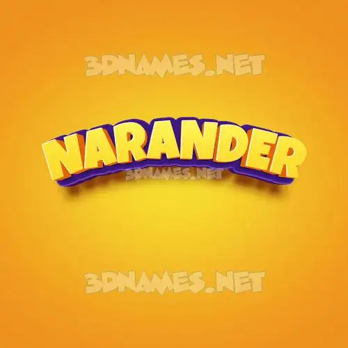 narander in Orange Toon style - 3D name wallpaper narander in Orange Toon style - 3D name wallpaper