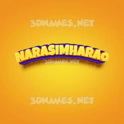 narasimharao in Orange Toon style - 3D name wallpaper