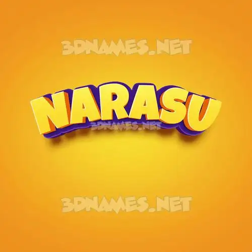 narasu in Orange Toon style - 3D name wallpaper narasu in Orange Toon style - 3D name wallpaper