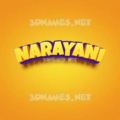 narayani in Orange Toon style - 3D name wallpaper