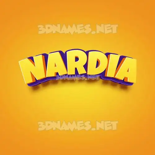 nardia in Orange Toon style - 3D name wallpaper