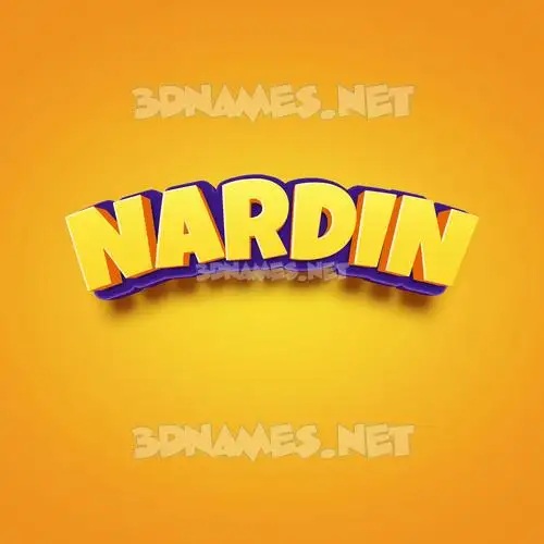 nardin in Orange Toon style - 3D name wallpaper