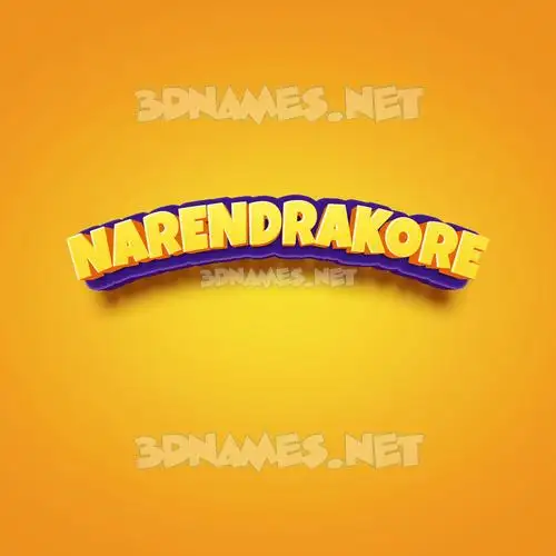 narendrakore in Orange Toon style - 3D name wallpaper narendrakore in Orange Toon style - 3D name wallpaper